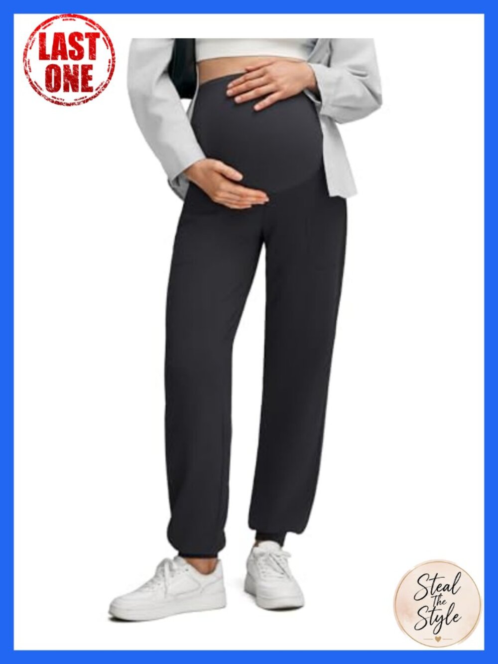 Maternity Over The Belly Joggers Workout Yoga Pregnancy Pants Pockets